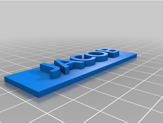 jacobs tag by dolphinlover182 customized 3d print model - Mito3D