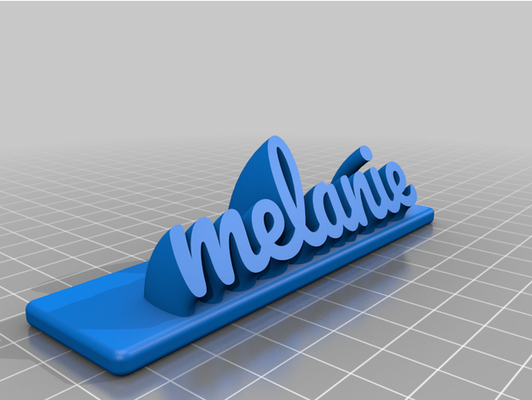 melanie by vibración personalizado 3d print model - Mito3D