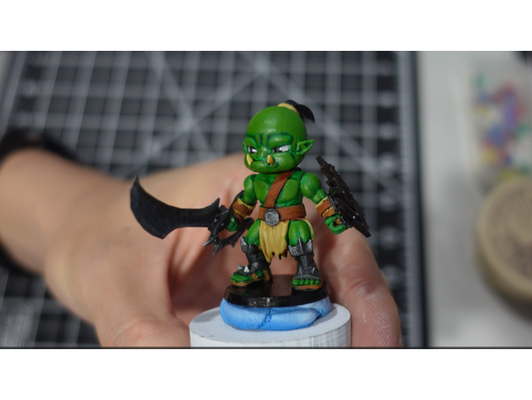 chibi orc guerrier by cupiopaxminiatures donjons dragons miniature 3d print model - Mito3D