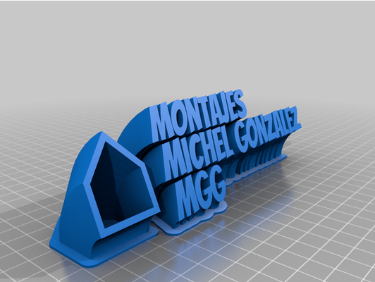 my customized sweeping 2-line plate text by eduardoamm 3d print model - Mito3D