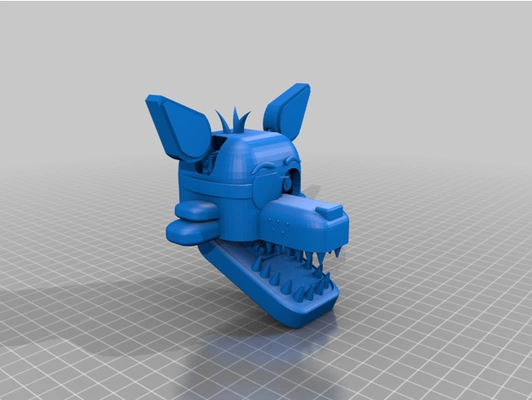 foxy head fnaf by umbrezilla 3d print model - Mito3D