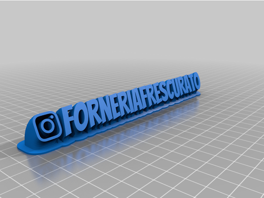 my customized sweeping 2-line plate text by networkrj 3d print model - Mito3D
