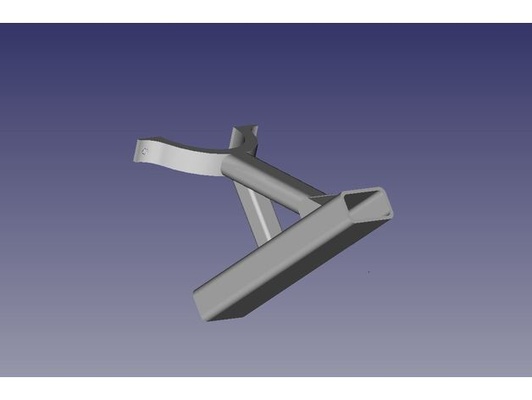 flag stand square handle fence by bedanc 3d print model - Mito3D