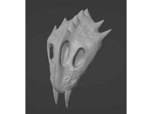 alien skull 1 by yoda cz skulls 3d print model - Mito3D