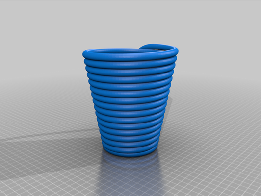 vaso by luaztar flor lápis suporte caneta espiral torcido projeto modo 3d print model - Mito3D