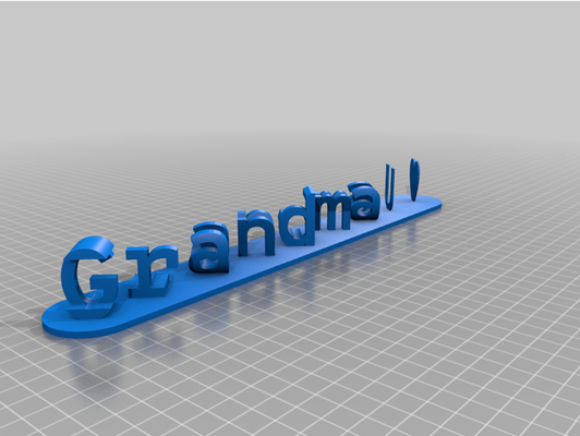 my customized dual letter blocks illusion customizer grandma by ebair 3d print model - Mito3D