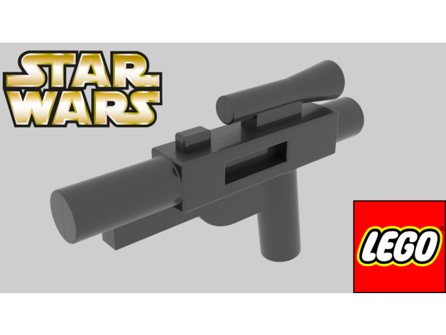 star wars lego gun - split easier printing by nlco starwars toy 3D print model - Mito3D