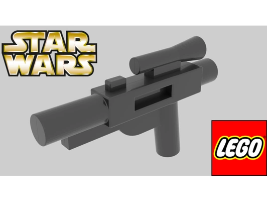 star savaşlar lego tabanca bölünmüş kolay baskı by yıldız savaşları oyuncak 3d print model - Mito3D