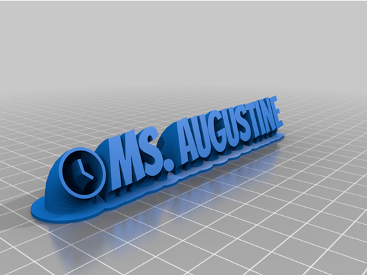 my customized sweeping 2-line plate text by cmechlin77 3d print model - Mito3D