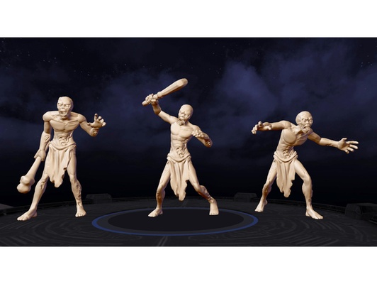 heroscape zombies by jcnaz creality dnd miniature tabletop gaming undead wargaming zombie 3d print model - Mito3D