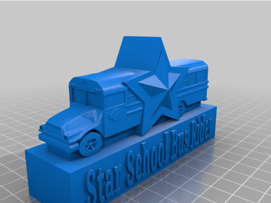 star schule bus fahrer trophäe v2 by freiheit vergeben auszeichnungen schulbus transport 3d print model - Mito3D