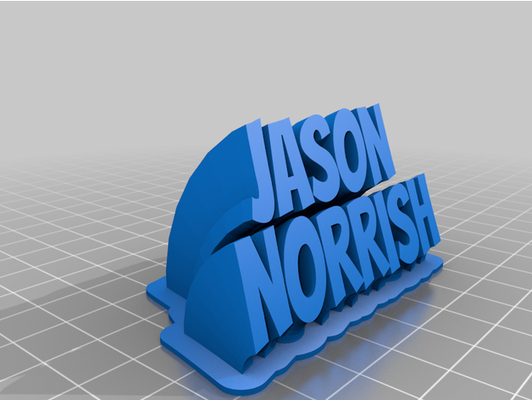 my customized sweeping 2-line plate text by ironrising 3d print model - Mito3D