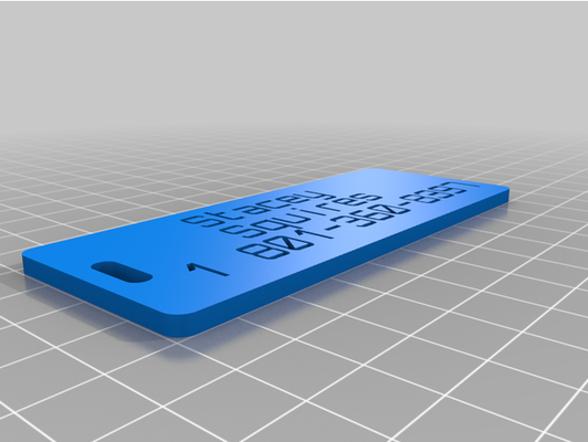 my customized customizer version of luggage label 1 by lummoxocara 3d print model - Mito3D