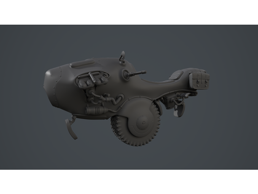 seg-889 wasp by grim wood maschinen krieger motorcycle sci-fi science fiction scifi vehicle vehicles 3d print model - Mito3D