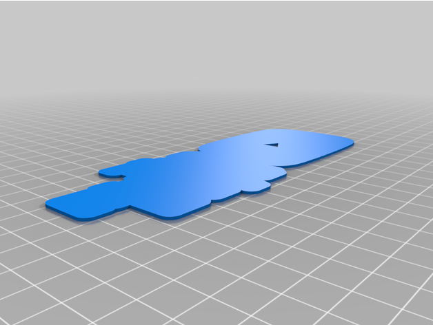 my customized sweeping 2-line plate text by mason skinner09 3D print model - Mito3D