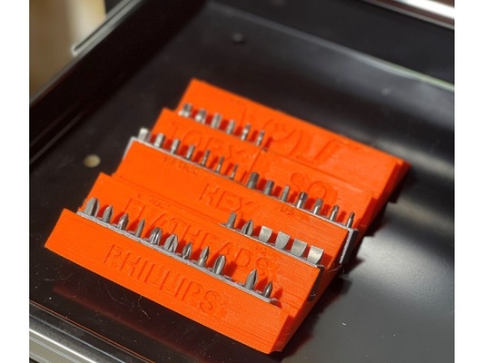 hex mordeu gaveta organizador by bubsbuilds bits motorista ferramenta mão ferramentas organizar tomada armazenamento caixa 3d print model - Mito3D