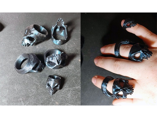 sea of thieves bounty skull ring modified band by deadgoat cosplay gothic macabre vampire 3d print model - Mito3D