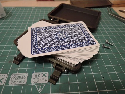 escabroso caja tarjetas 1 or 2 conjunto by tarjeta caso funda bisagra bisagras jugando 3d print model - Mito3D