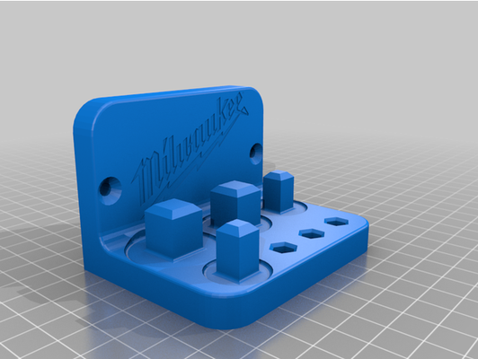 milwaukee onda choque adaptador soporte by hanshoden enchufe impacto 3d print model - Mito3D