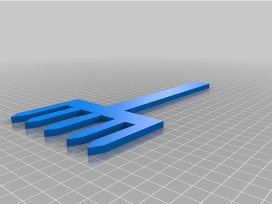 5 prong fork by alexbeckler 3d print model - Mito3D