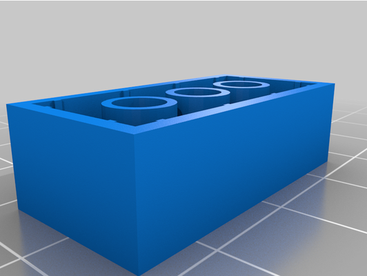 my customized lego-compatible brick by brieflyflying 3d print model - Mito3D