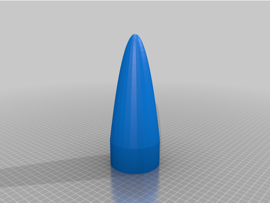 água foguete nariz cone by jakeeagleeye nosecone 3d print model - Mito3D