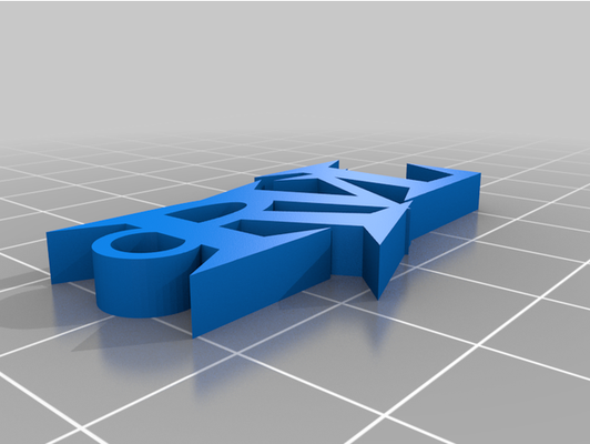 my personalizzato semplice portachiavi by vene lilla 3d print model - Mito3D