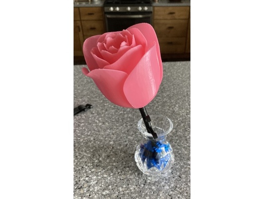 rose stem by benmeaker08 flour flower flowering plant plants flowers vase happy mothers day house household mom mommy mother mothersday gift nature natures roses spring vases 3d print model - Mito3D