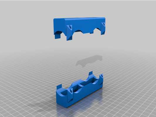 my customized parametric lithium polymer dual battery caddy by vmaganha 3d print model - Mito3D