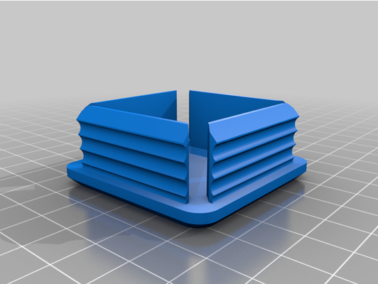 50mm cap square tube 25mm walls by vpk1andthensome customized 3d print model - Mito3D
