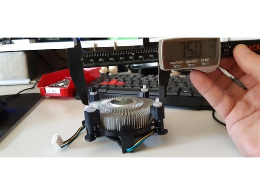 intel cpu cooler adapter 75 to 80mm by juanmi513 3d print model - Mito3D