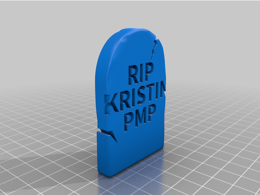 mezar taşı etiket kristin by ceejay45 özelleştirilmiş 3d print model - Mito3D