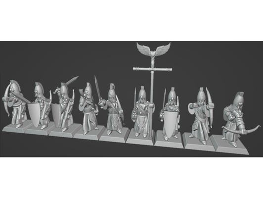 alto elfo ombra guerrieri by ystlund età of sigmar dnd miniatura fantasia oldhammer warhammer 3d print model - Mito3D