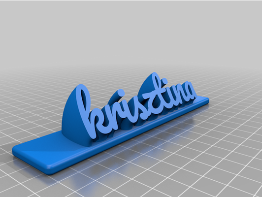 cristina by vibração personalizado 3d print model - Mito3D