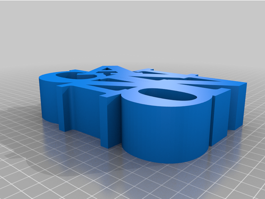 my customized variable word sculpture by damckinley80 3d print model - Mito3D