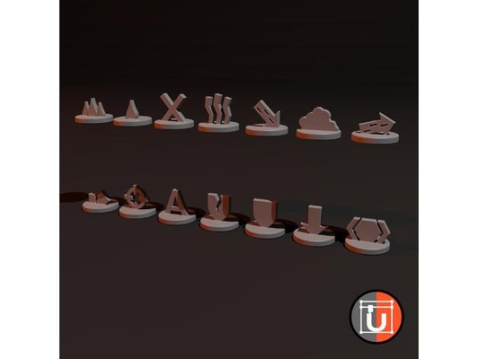 statut marqueurs wargaming by udos3dworld table tabletop wargaming 3d print model - Mito3D