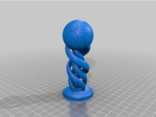 soccer trophy by btk7 3d print model - Mito3D