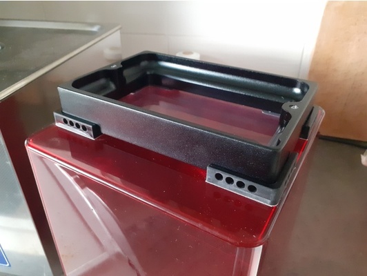 resin tank holder by yoda cz elegoo mars mars2pro printer vat 3d print model - Mito3D