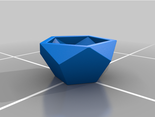 47 3 quarter dodecahedron geometric planter pot - arya by minami hiyashi container decor decoration geometry home plant platonic solid storage box 3d print model - Mito3D