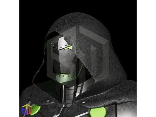 infamous iron man helmet by budwin armor cosplay doom drdoom ironman props suit 3d print model - Mito3D
