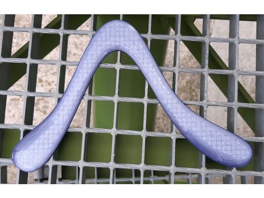 asymmetric vee hook boomerang by lapjoint 3d print model - Mito3D