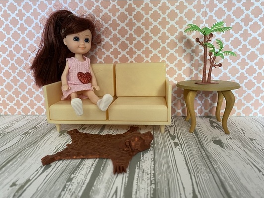 bear carpet dollhouse by demka071 animal bearskin rug carpets furniture doll house flyingbear 3d print model - Mito3D