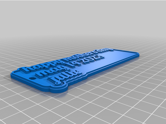 my marry ustomized multiline tag or keychain by puggybug 1 customized 3d print model - Mito3D