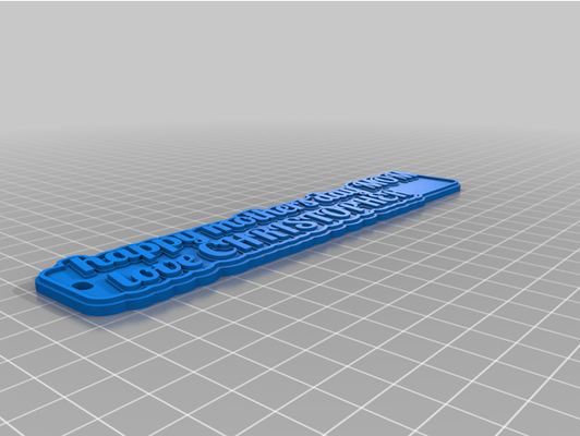 chris personalizzato multilinea etichetta or portachiavi by puggybug 1 3d print model - Mito3D