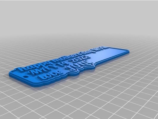 julie customized multiline tag or keychain by puggybug 1 3d print model - Mito3D