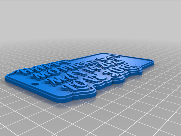 julie customized multiline tag or keychain by puggybug 1 3D print model - Mito3D