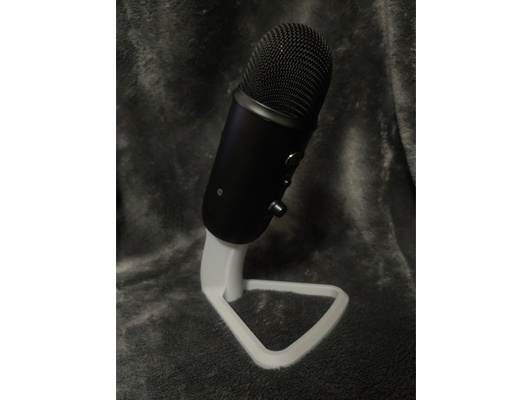 yeti microphone supporter by dylan beauté l'audio bleu boom bureau accueil maison agrafe titulaire soutien monter moderne conception no facile étape support 3d print model - Mito3D