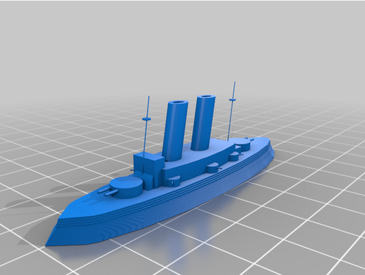 pre dreadnought navio by themanthatpacs barco encouraçado 3d print model - Mito3D