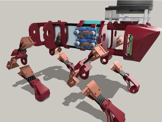 goldydogv7 by felipegalind0 boston dynamics goldydog robot dog spot spotmicro umn vr 3d print model - Mito3D