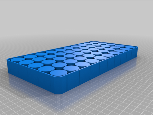 my customized parametric vial rack 5x10 by sumsar83 3d print model - Mito3D